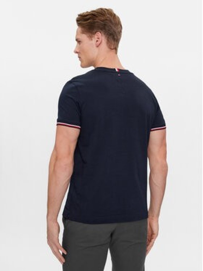 Tommy Hilfiger T-Shirt Logo MW0MW32584 Granatowy Slim Fit