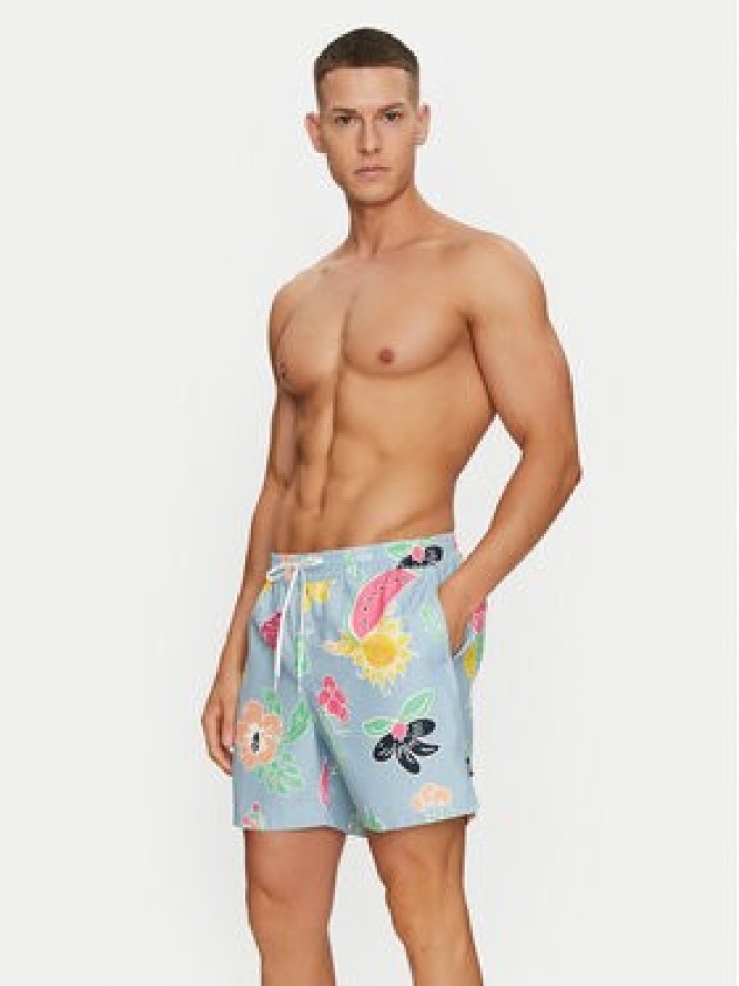 Vans Szorty kąpielowe Primary Print Elastic Boardshort VN0008KU Niebieski Regular Fit