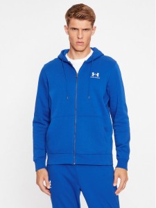 Under Armour Bluza Ua Essential Fleece Fz Hood 1373881 Niebieski Loose Fit