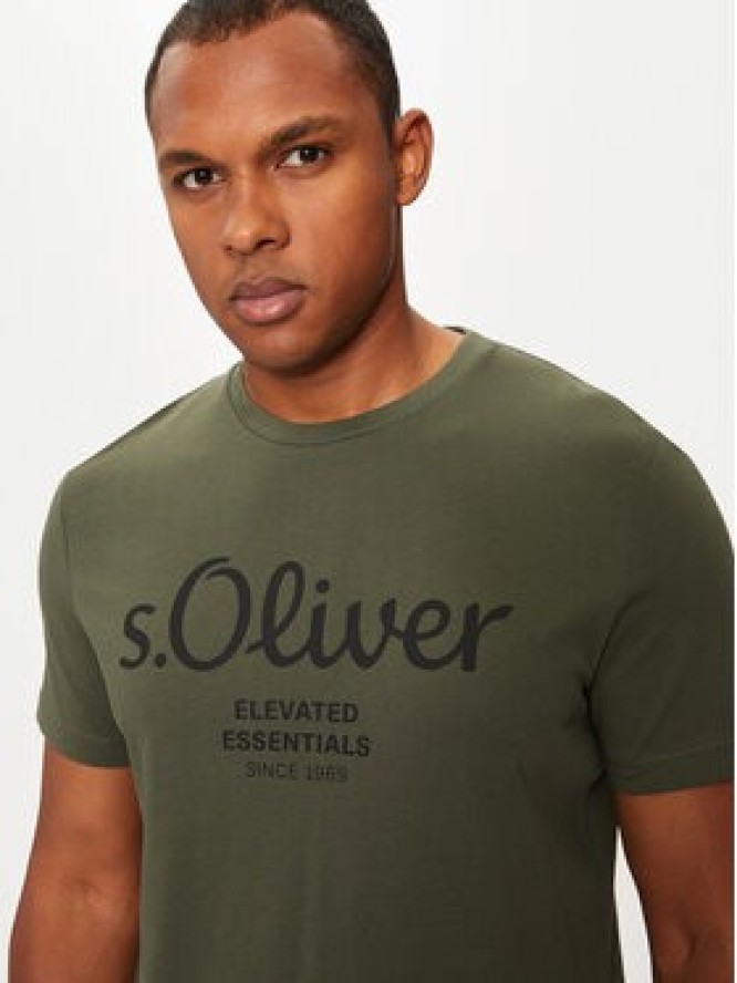 s.Oliver T-Shirt 2139909 Zielony Regular Fit