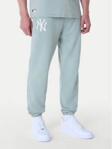 New Era Spodnie dresowe New York Yankees MLB League Essential Paste 60596182 Zielony Regular Fit