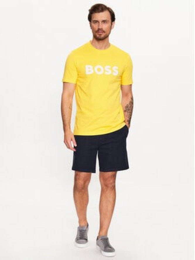 Boss T-Shirt 50486200 Żółty Regular Fit