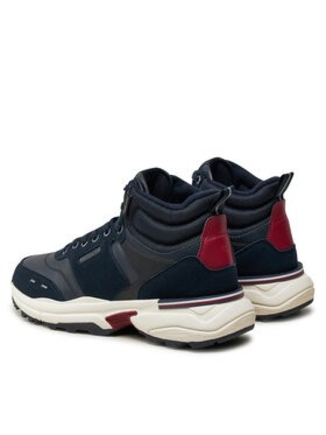 Tommy Hilfiger Sneakersy M Runner Cordura Hi Lth Mix FM0FM05222 Granatowy