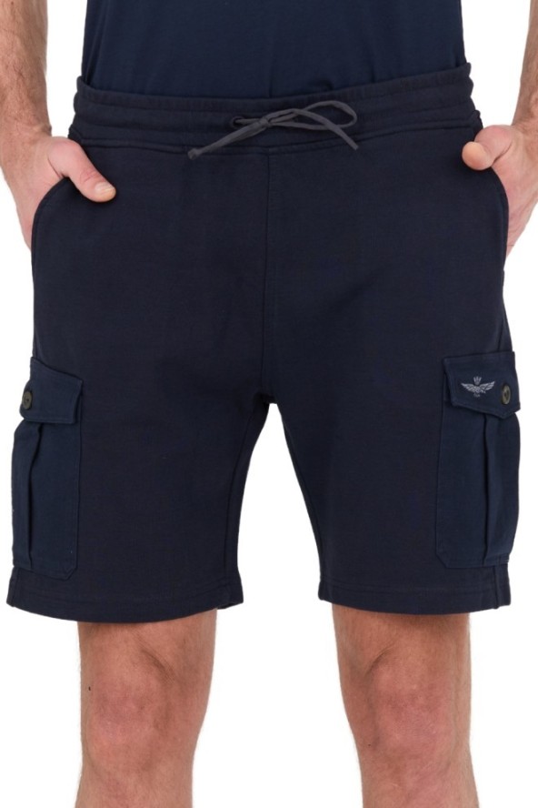 AERONAUTICA MILITARE Granatowe shorty Bermudy