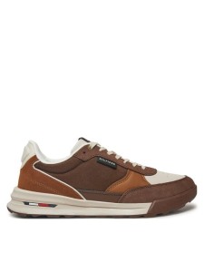 Tommy Hilfiger Sneakersy Retro Runner Mix Rwb FM0FM05371 Brązowy