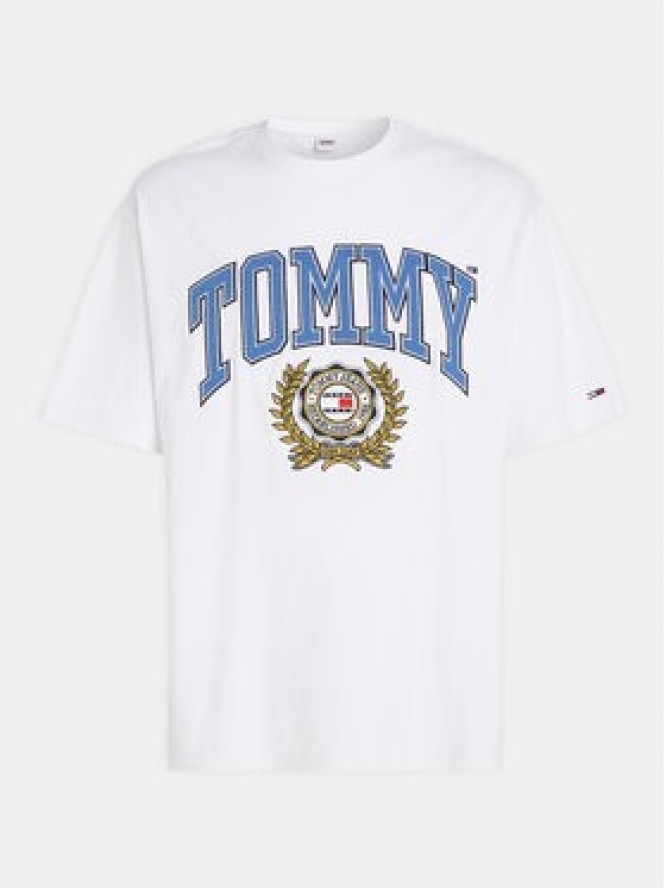 Tommy Jeans T-Shirt DM0DM16832 Biały Relaxed Fit