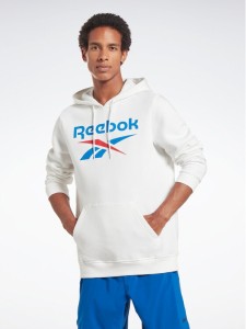 Reebok Bluza Identity Stacked Logo H54805 Biały Regular Fit