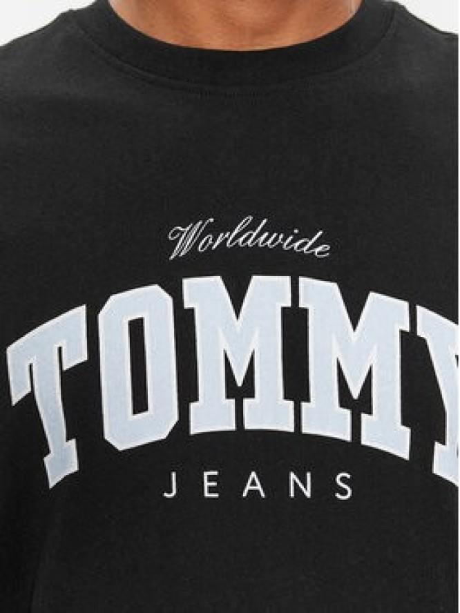Tommy Jeans T-Shirt Varsity DM0DM18287 Czarny Regular Fit