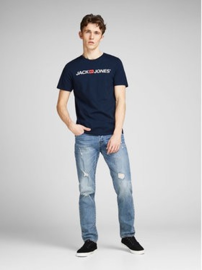 Jack&Jones T-Shirt Corp Logo 12137126 Granatowy Slim Fit