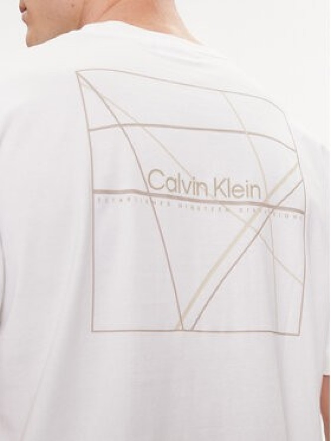 Calvin Klein T-Shirt Linear Back Logo K10K112486 Biały Regular Fit