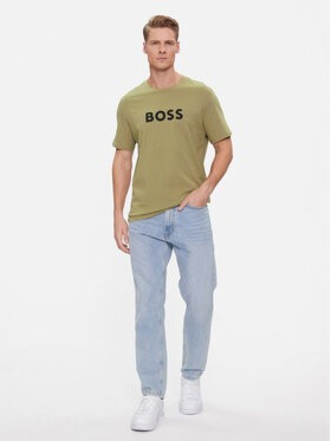 Boss T-Shirt 50491706 Zielony Regular Fit