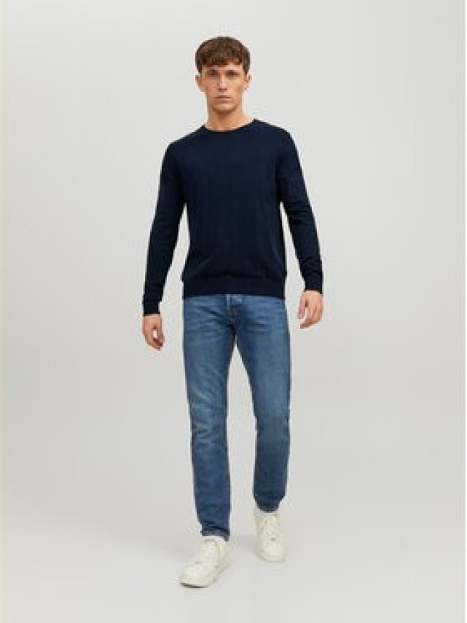 Jack&Jones Sweter Emil 12208364 Granatowy Regular Fit