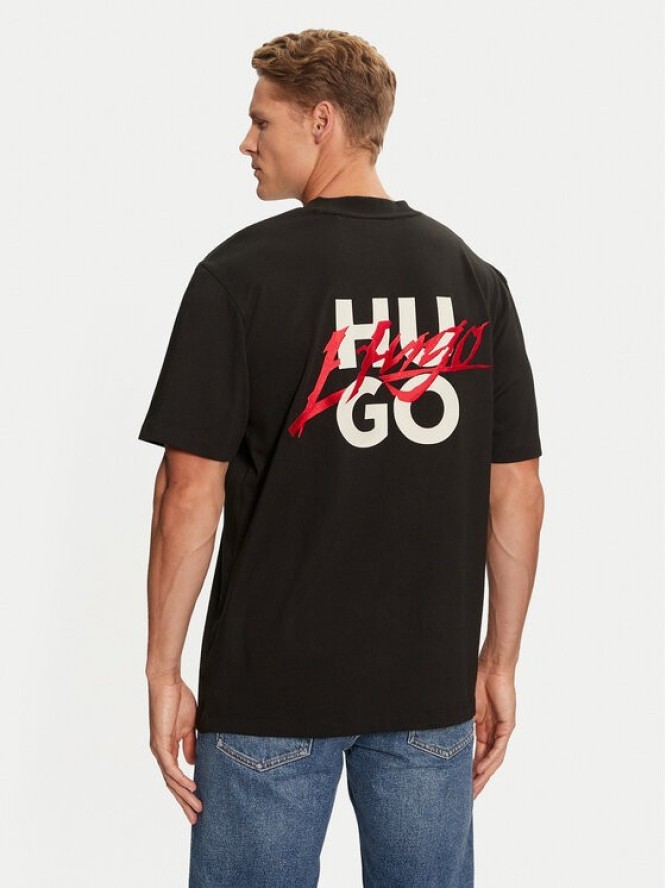 Hugo T-Shirt Dlogotee 50527926 Czarny Relaxed Fit