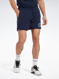 Reebok Szorty sportowe Training Graphic Woven Shorts HT3704 Niebieski