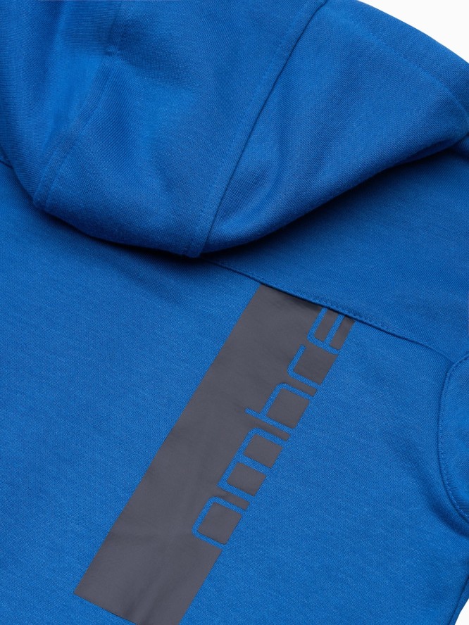 Bluza męska rozpinana z kapturem - niebieska V5 OM-SSZP-22FW-006 - XXL