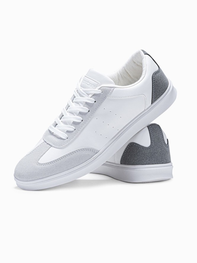 Casualowe męskie buty sneakersy OLDSCHOOL – białe V3 OM-FOCS-0104 - 45