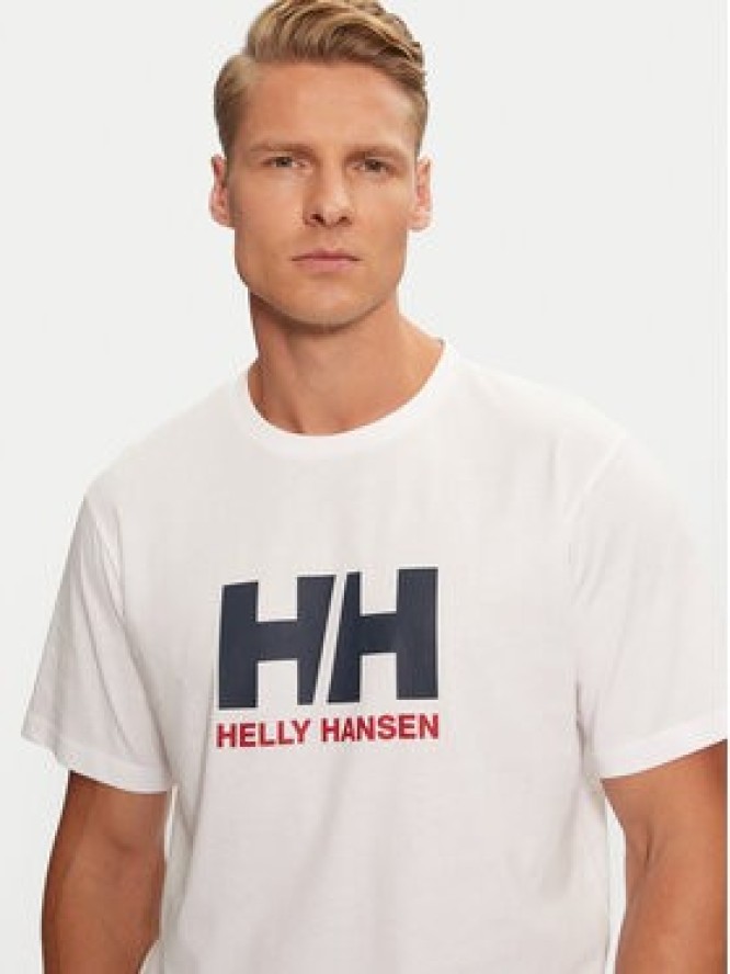 Helly Hansen T-Shirt Logo 30396 Biały Regular Fit