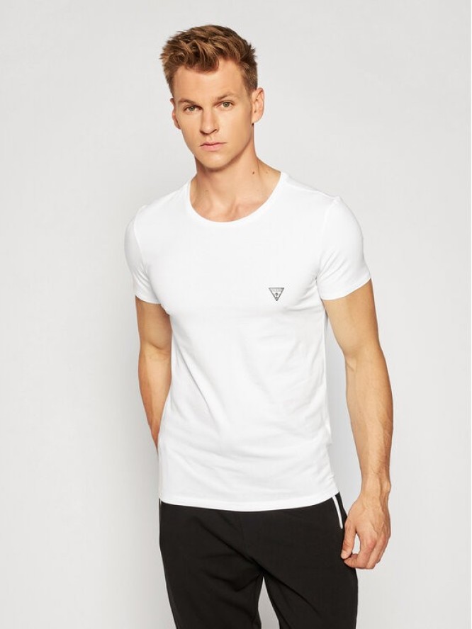 Guess T-Shirt U97M00 JR003 Biały Slim Fit