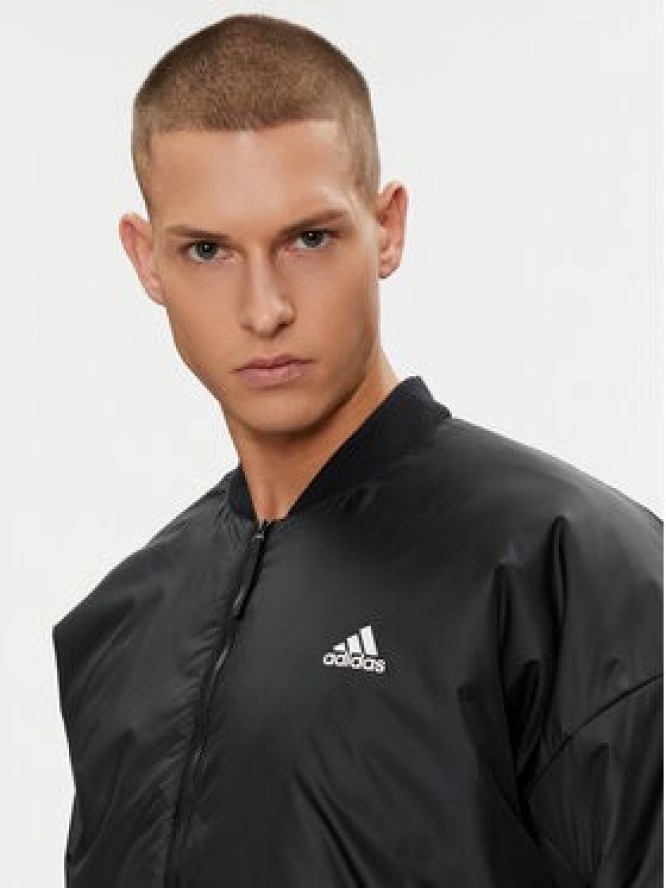 adidas Kurtka bomber Brand Love Bomber IK0526 Czarny Regular Fit