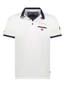 Geographical Norway Koszulka polo "Kara" w kolorze białym rozmiar: XXL