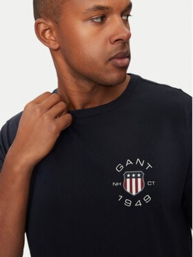 Gant T-Shirt 2003269 Granatowy Regular Fit