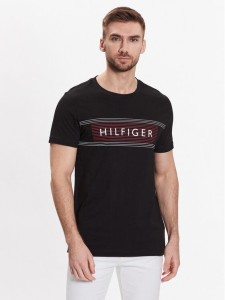 Tommy Hilfiger T-Shirt Brand Love Chest MW0MW30035 Czarny Slim Fit