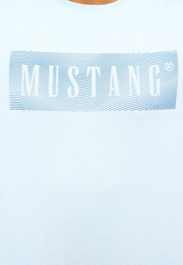 MUSTANG AUSTIN MĘSKI T-SHIRT LOGO NADRUK KOSZULKA ANGEL FALLS 1014937 5283