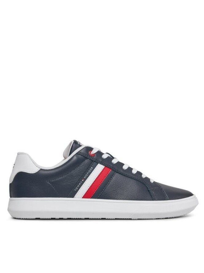 Tommy Hilfiger Sneakersy Essential Leather Cupsole FM0FM04921 Niebieski