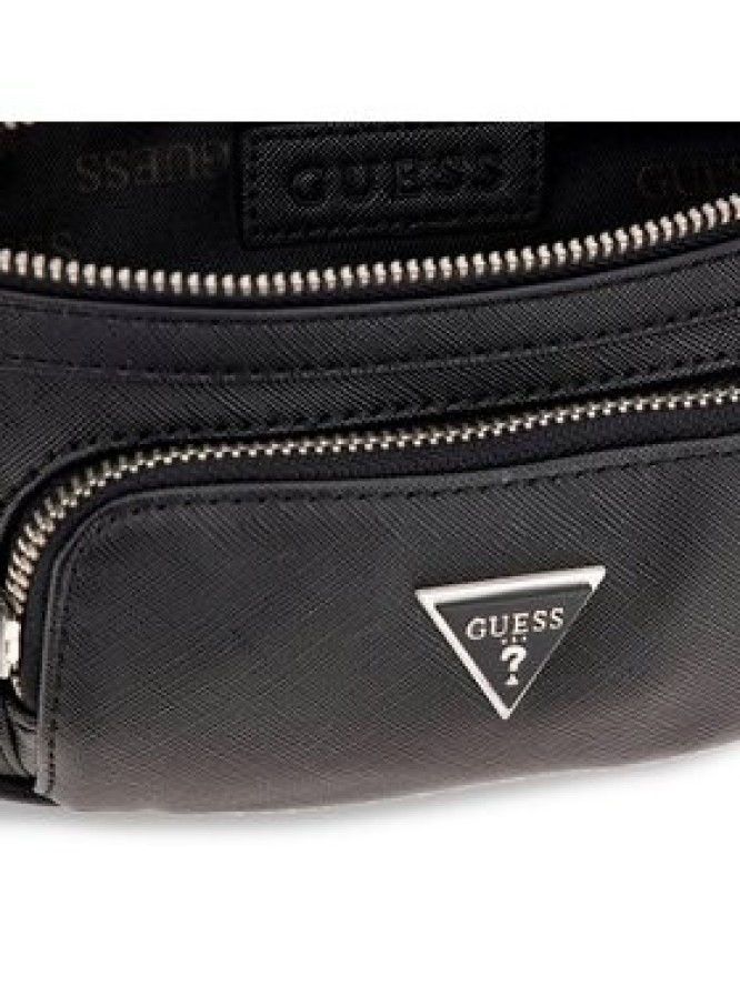 Guess Saszetka nerka Certosa Saffiano Smart Mini Bags HMECSA P3332 Czarny