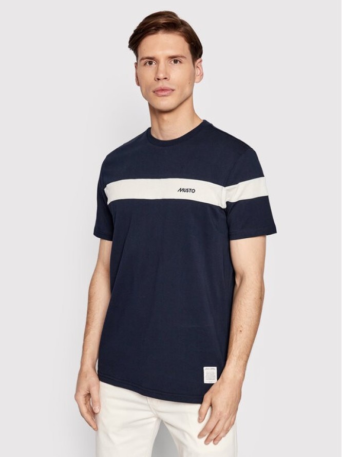 Musto T-Shirt 82158 Granatowy Regular Fit