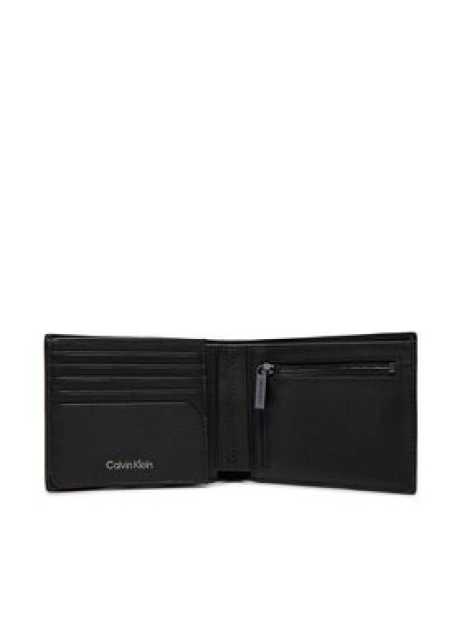 Calvin Klein Duży Portfel Męski Modern Bar Trifold 10Cc W/Coin K50K511833 Czarny