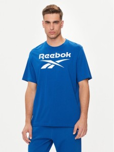 Reebok T-Shirt Big Stacked Logo 100071174 Granatowy Regular Fit