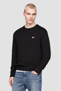 TOMMY JEANS Czarny męski sweter