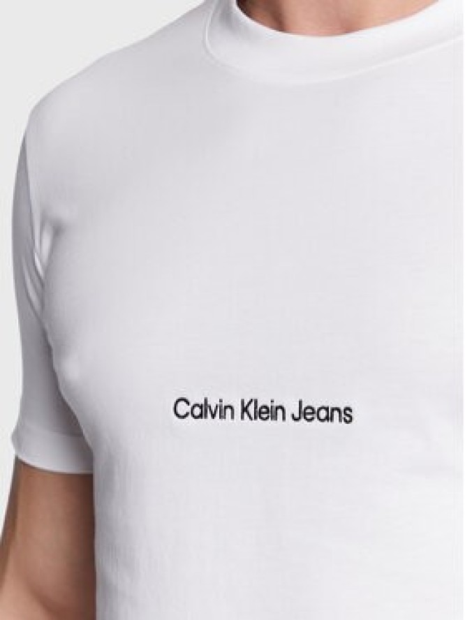 Calvin Klein Jeans T-Shirt J30J322848 Biały Slim Fit
