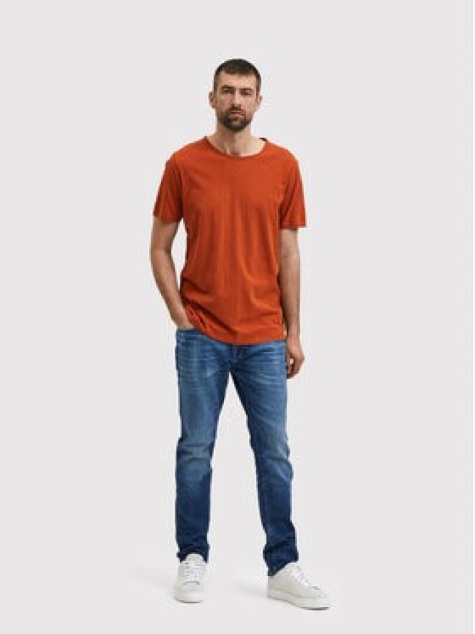 Selected Homme T-Shirt Morgan 16071775 Brązowy Regular Fit