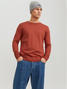 Jack&Jones Sweter 12208364 Pomarańczowy Regular Fit