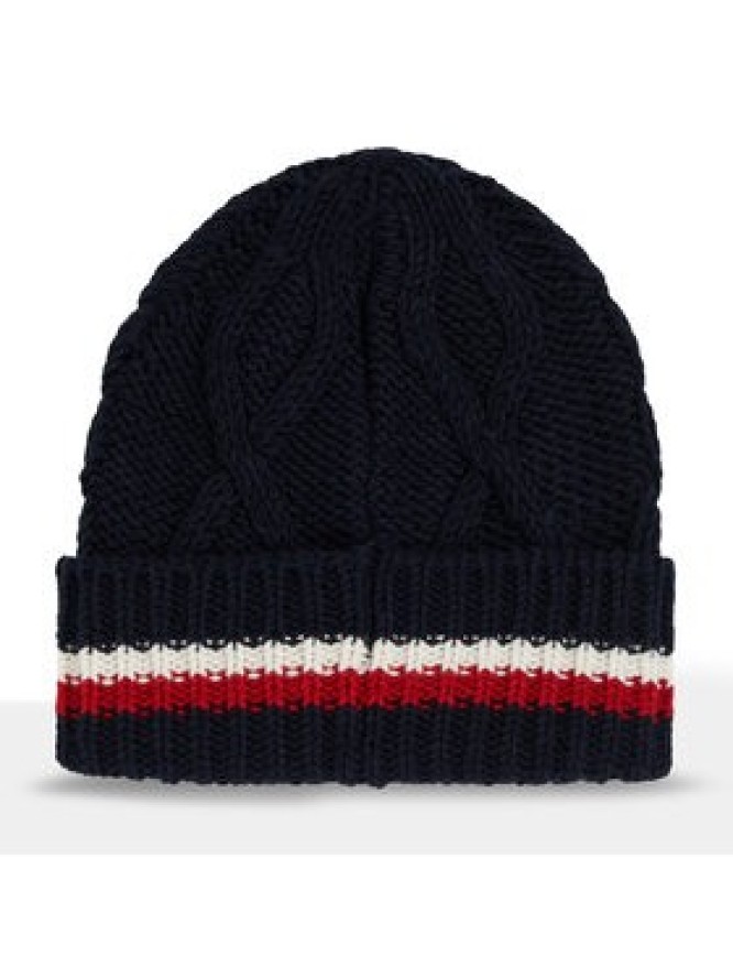 Tommy Hilfiger Czapka Monotype Chunky Knit Beanie AM0AM11506 Granatowy