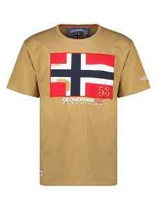 Geographical Norway Koszulka w kolorze jasnobrązowym rozmiar: L