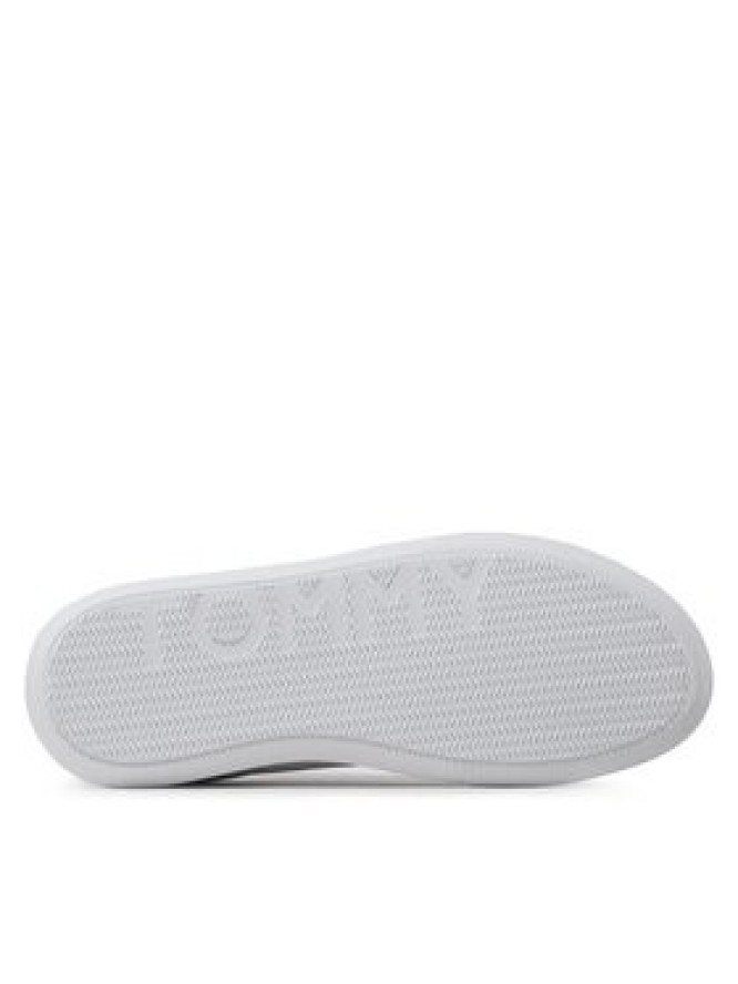 Tommy Hilfiger Sneakersy Corporate Leather Cup Stripes FM0FM04732 Biały