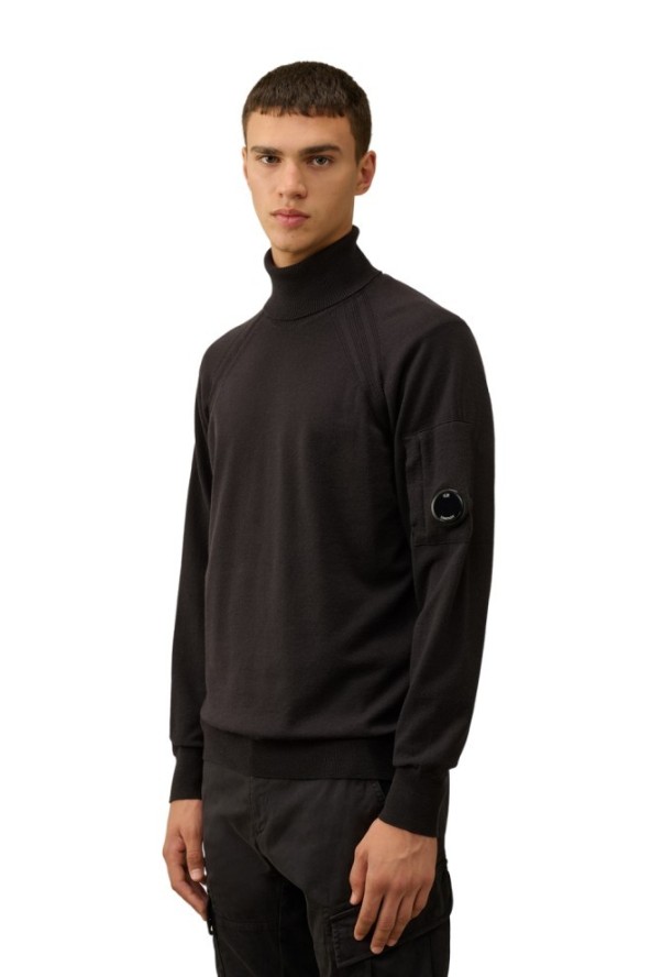 C.P. COMPANY Czarny męski golf Turtle Neck