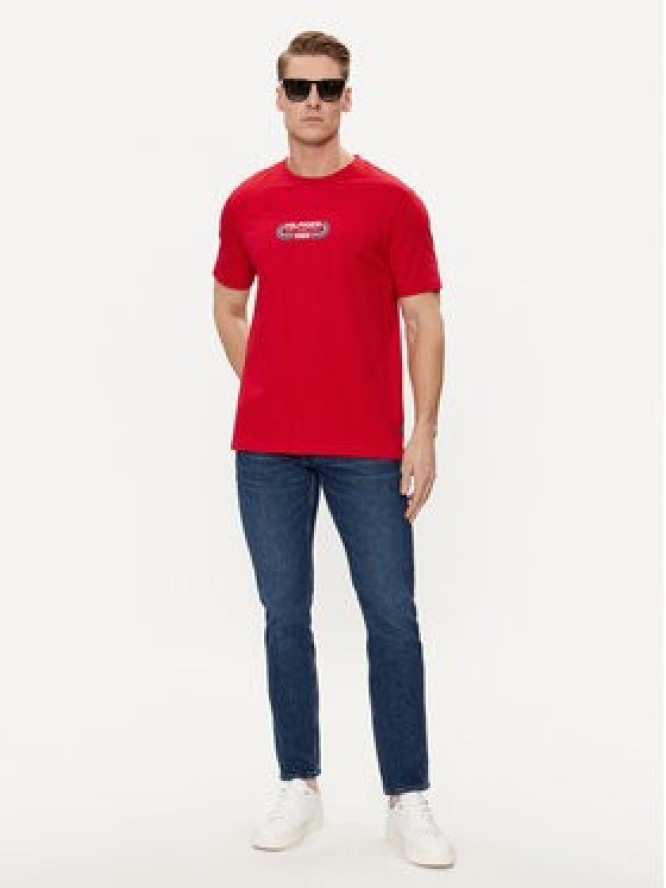 Tommy Hilfiger T-Shirt Track Graphic MW0MW34429 Czerwony Regular Fit
