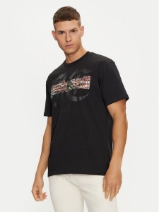 Just Cavalli T-Shirt 76OAHG12 Czarny Regular Fit