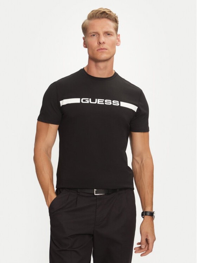 Guess T-Shirt U4BM01 K6YW1 Czarny Regular Fit