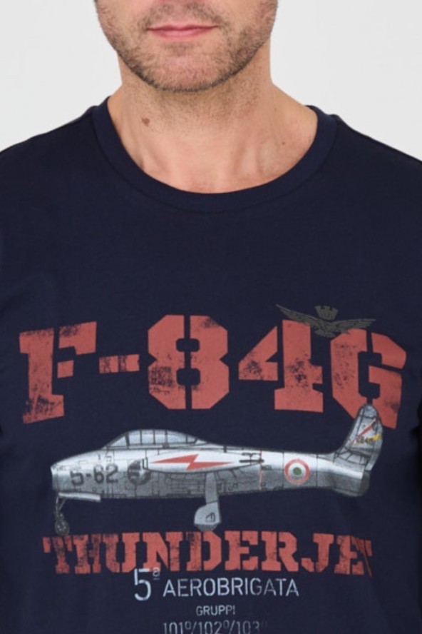 AERONAUTICA MILITARE Granatowy longsleeve F-84G Thunderjet