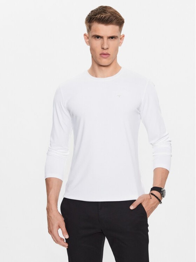 Guess Longsleeve M3YI39 KBS60 Biały Slim Fit