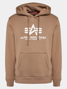 Alpha Industries Bluza Basic 178312 Brązowy Regular Fit