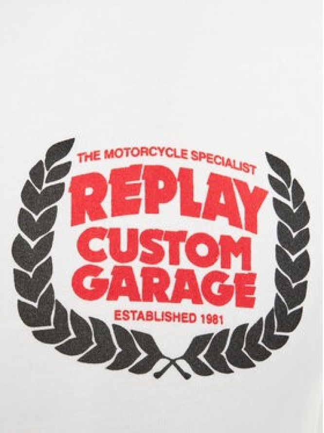 Replay T-Shirt M6765.000.22662 Biały Regular Fit