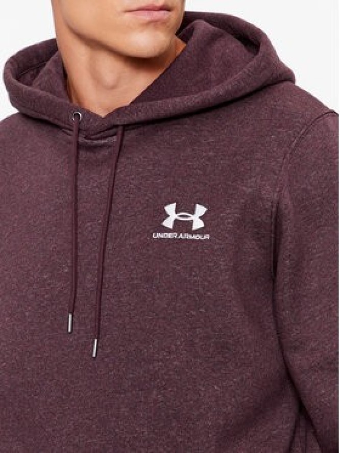 Under Armour Bluza Ua Essential Fleece Hoodie 1373880 Bordowy Loose Fit