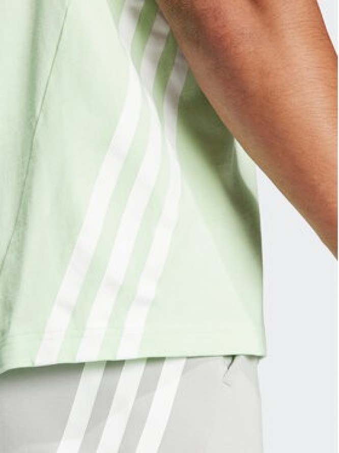 adidas T-Shirt Future Icons 3-Stripes IR9169 Zielony Loose Fit