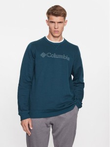 Columbia Bluza M Logo Fleece Crew Niebieski Regular Fit